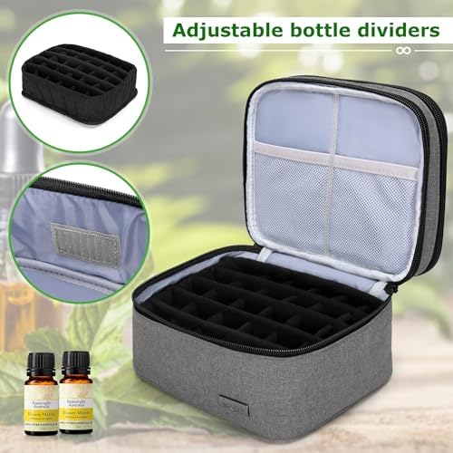 LUXJA Double-Layer Essential Oil Carrying Case Holds 30 Bottles - Image 4