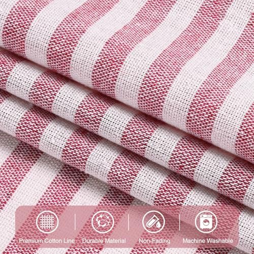 ASPMIZ Linen Kitchen Curtains 24 Inch Length, Farmhouse Boho Button Kitchen - Image 6