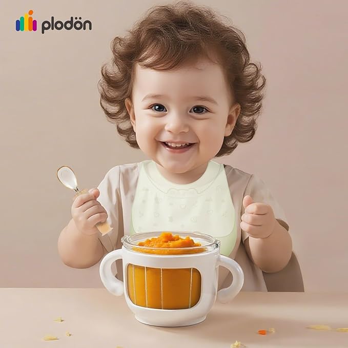 Baby Food Maker - Food Puree Processor, Fruits, Vegetables, Meats and Potatoes Mini Food Blender, Suitable for Avocados, Grapes and Strawberries Space Silver, 10 oz Gift Package