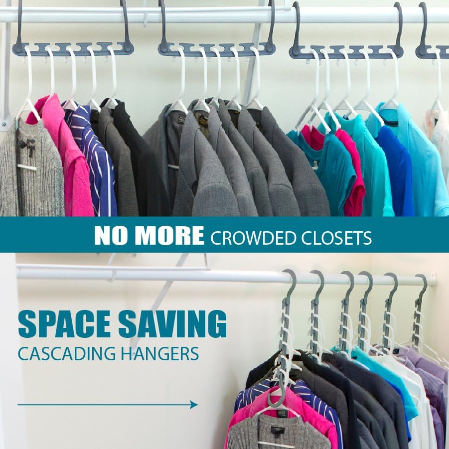 Wonder Hanger Max 30-Pack Space Saving Hangers, Reinforced Hooks Swivels 360° - Image 6