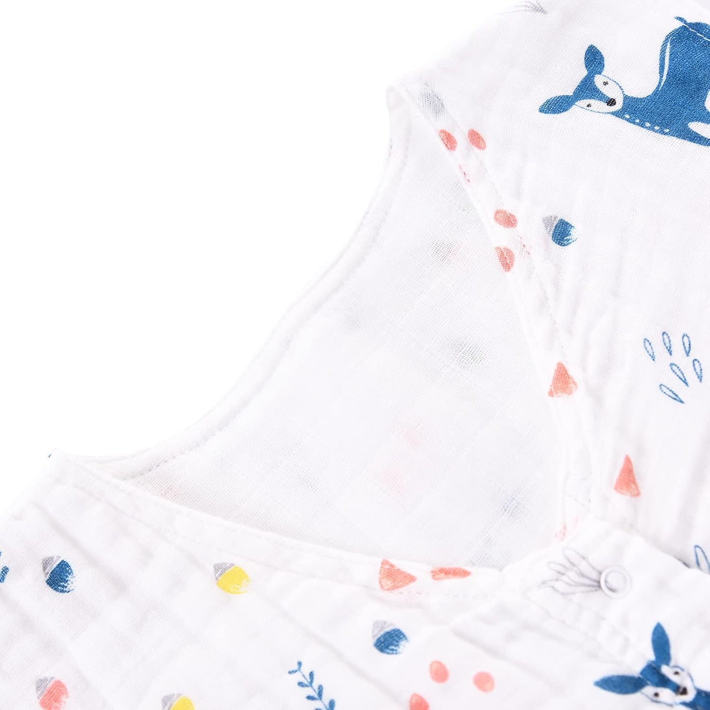 Toddler Sleep Sack for 2-4T Baby, Organic Cotton Wearable Blanket for Boys and Girls 0.5 TOG 2-Way Zipper Soft 4 Layers X-Large Deer