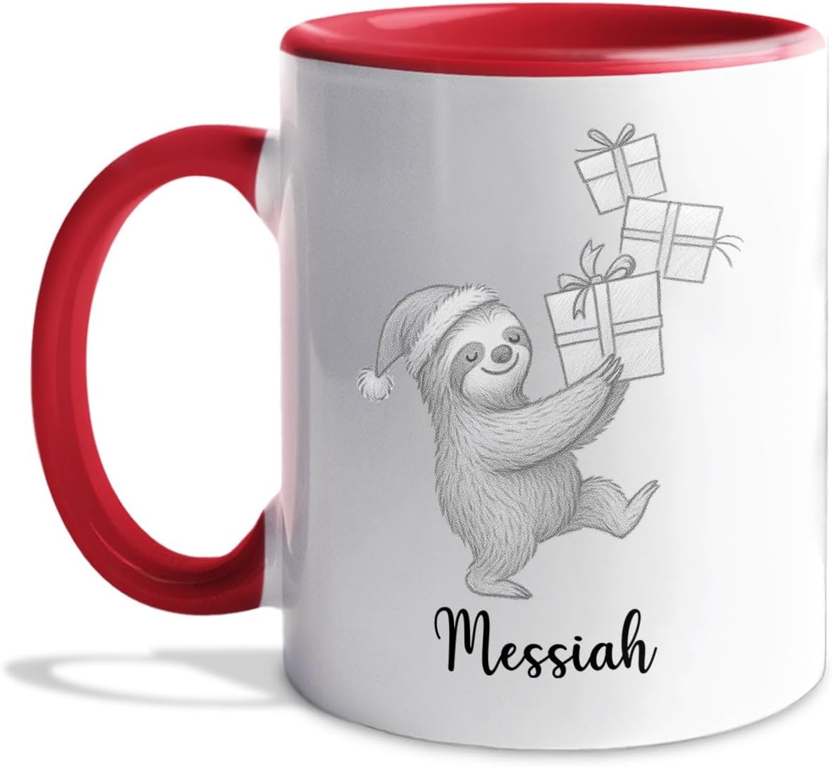 Sloth Ceramic Mug Cup Gift For Sloths Lover Boyfriend Girlfriend Birthday Christmas, Personalized Animal White Accent Tea Cup 11 15 Oz, Custom Name Sloths Coffee Mug Gift For Family Friends Besties