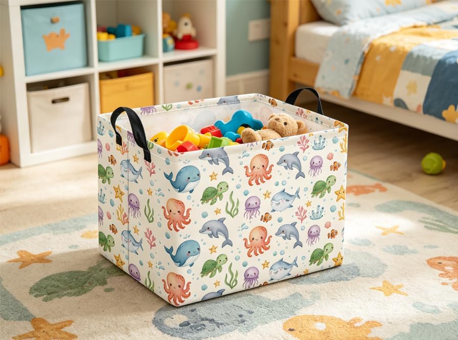 Rectangular Baby Kids Storage Basket - Image 6