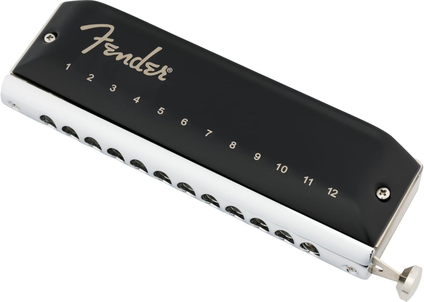 Fender Groove Pro Chromatic 12-Hole Harmonica - Key of C Bundle with Case, Polishing Cloth, and Austin Bazaar Instructional Manual
