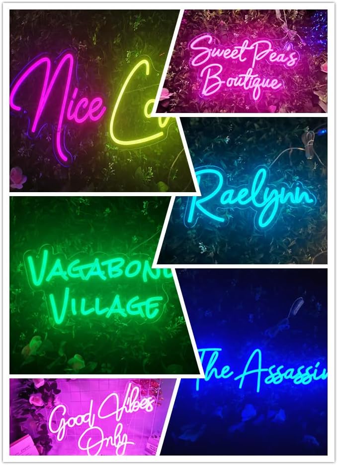 Custom Neon Sign,Neon Sign Customizable for Wall Decor,Birthday Gift, Gifts for girl,Girlfrend, christmas,Wedding,Party,Bar,Salon,Personalized Family Name ligh for Bedroom Decor