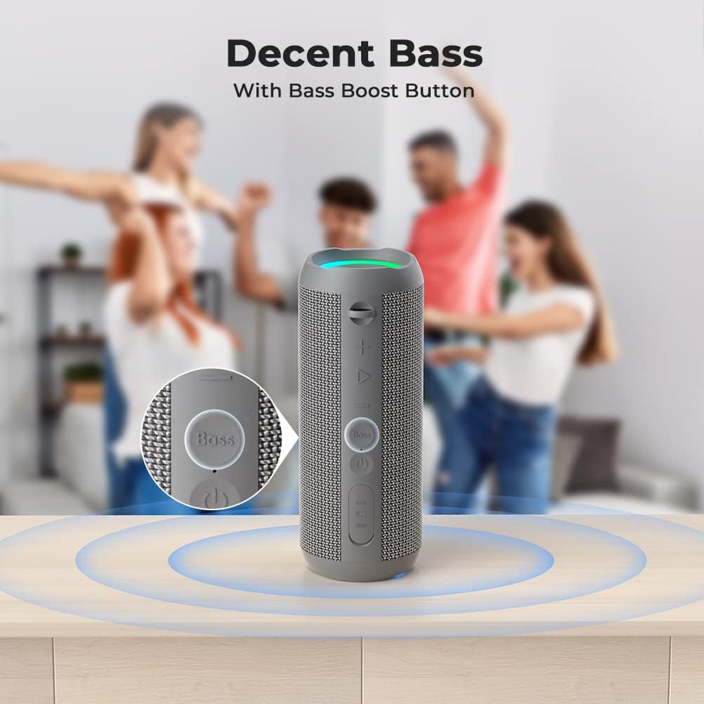 RIENOK Portable Bluetooth Speaker 30W Dual Pairing True Wireless Stereo HD Sound IPX7 Waterproof Outdoor Sport Shower Wireless Speaker Bluetooth 5.3 for Home Party