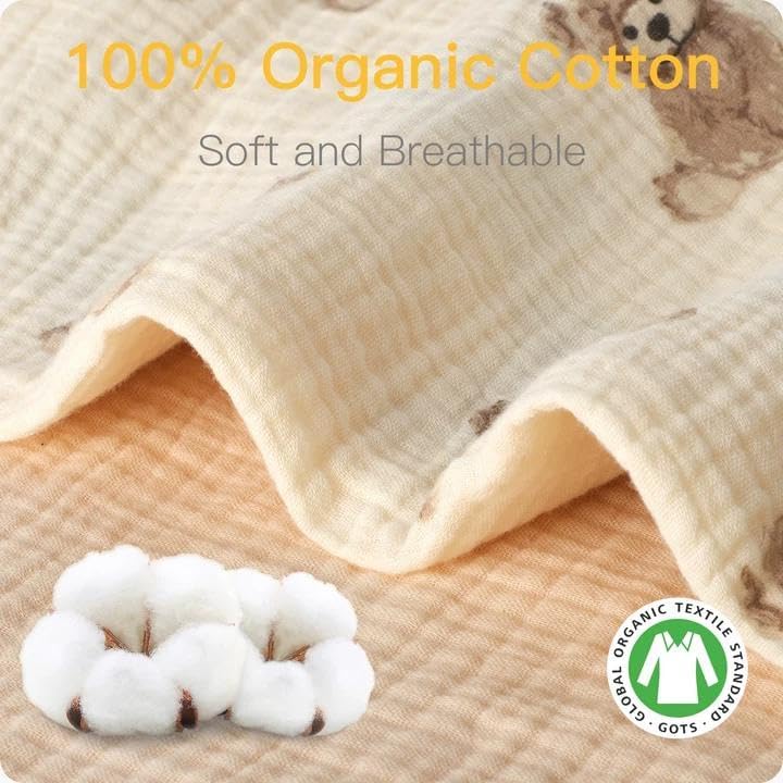 Organic Baby Bassinet Sheets 33”x17” 100% Muslin Cotton - Image 4