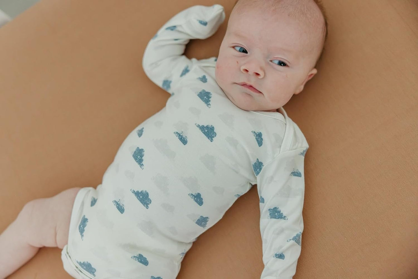Copper Pearl Long Sleeve Bodysuit Baby: Ultra Soft Baby for Newborns, Boys, and Girls - Stylish, Comfortable, Overlap Shoulders, Premium Knit Fabric - 3-6 Months, Dream
