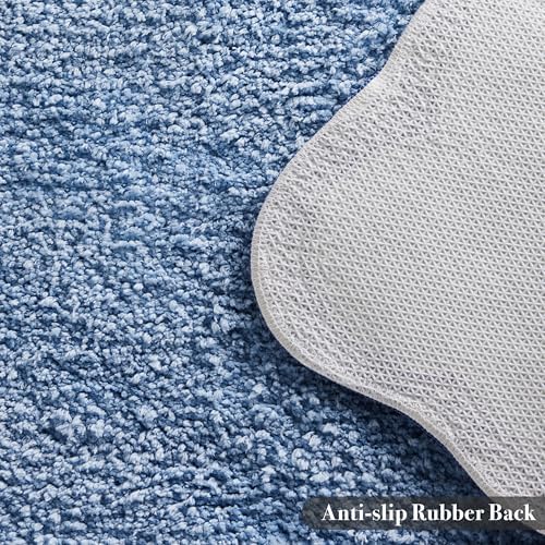 Ohocut Luxury Microfiber Scalloped Runner Rug, Anti Slip, Extra Soft - Image 5