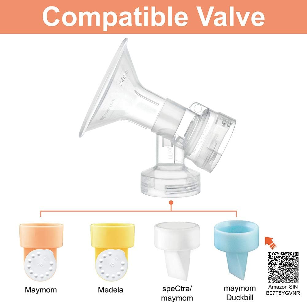 Maymom Breast Pump Kit Compatible with Medela Pump in Style Advanced Pump; 2xTwo-Piece 30mm Breastshield, 2 Valve, 4 Membrane, 2 Replacement Tubing; Replacement Part for Medela Shield, Medela Valve