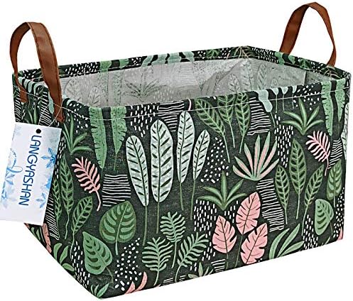 Rectangular Collapsible Full Leaf Storage Basket Nursery Organizer by LANGYASHAN