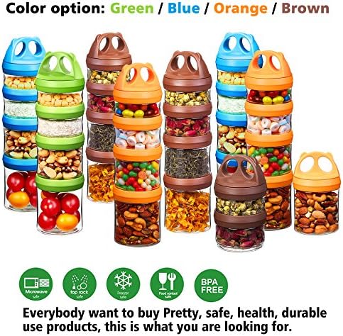 SELEWARE Brown Stackable Snack Containers - Image 6