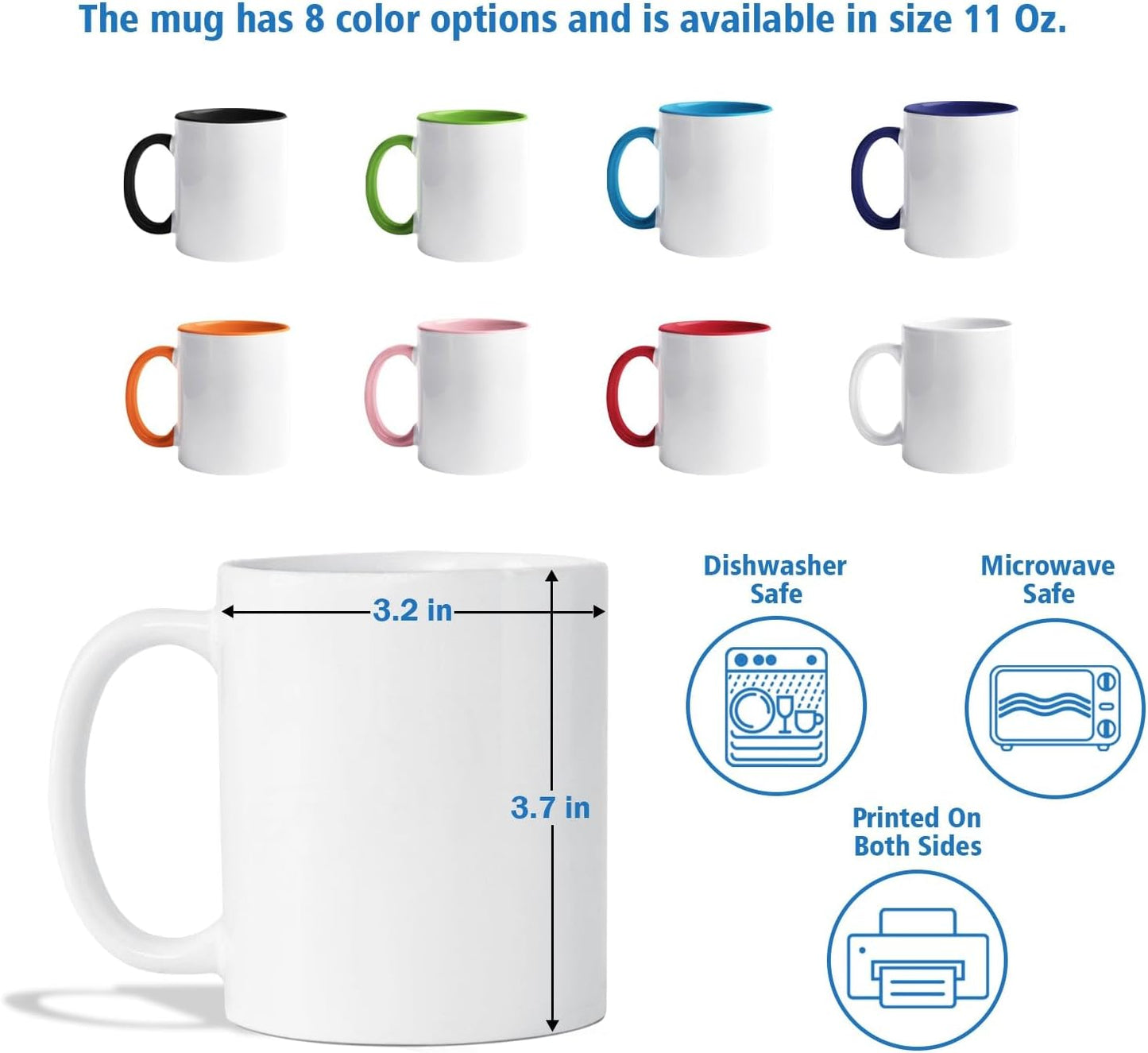 Personalized Picture & Name Baby Coming White Coffee Mug 11 Oz 15 Oz, Promoted To Dad EST. 2026 Accent Cup Gift For Pregnancy Announcement, Customized Coffee Cup New Dad/First Time Expecting Daddy