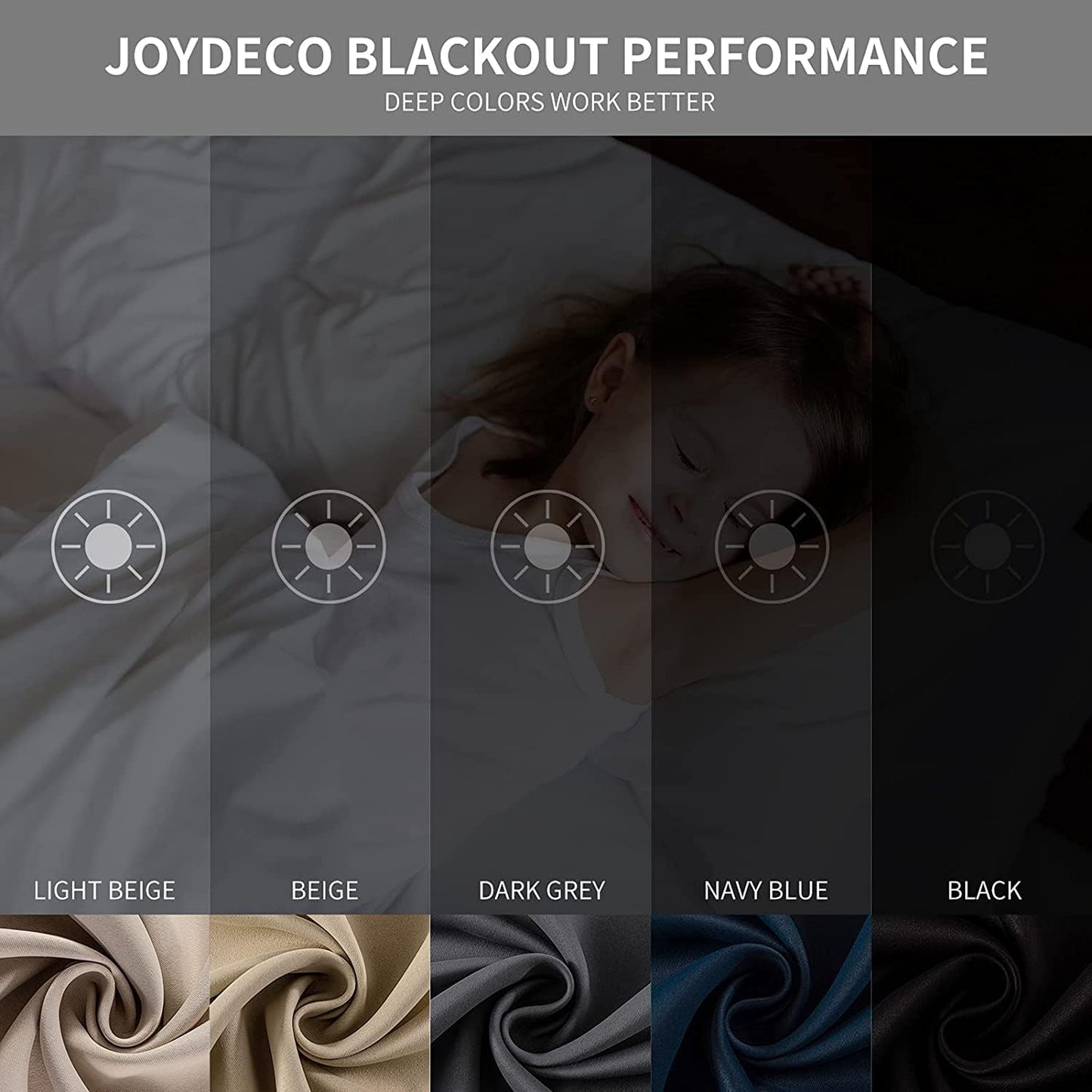 Joydeco Blackout Curtains 108 Inch Length 2 Panels Set, Thermal Insulated Long Curtains& Drapes 2 Burg, Room Darkening Grommet Drapes for Living Room Bedroom Window (W52 x L108 Inch, Navy Blue)