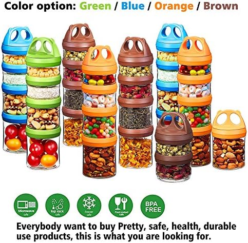 SELEWARE Blue Stackable Snack Containers - Image 4