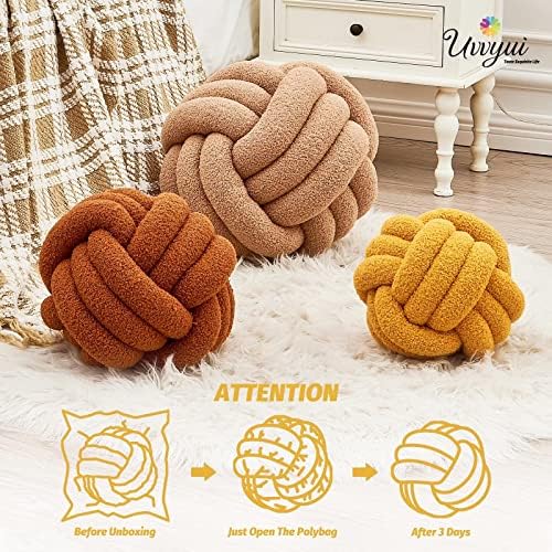 Uvvyui Knot Pillow Ball, Soft Home Decorative Pillows, Round Throw Pillow - Image 4