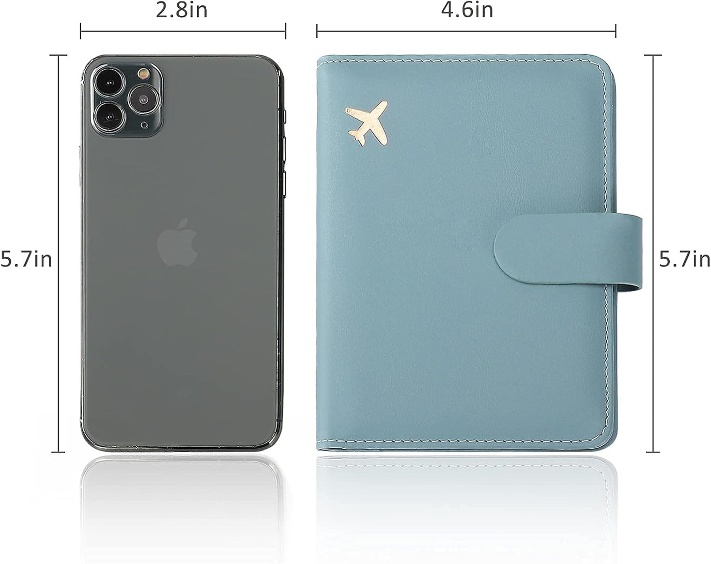 Melsbrinna Rfid Passport Holder for Travel women/Men, Cute Passport Wallet Rfid Blocking Card Slots, Rfid Passport Cover/CaseTravel Wallet, Passport Book Holder (1, Green2)