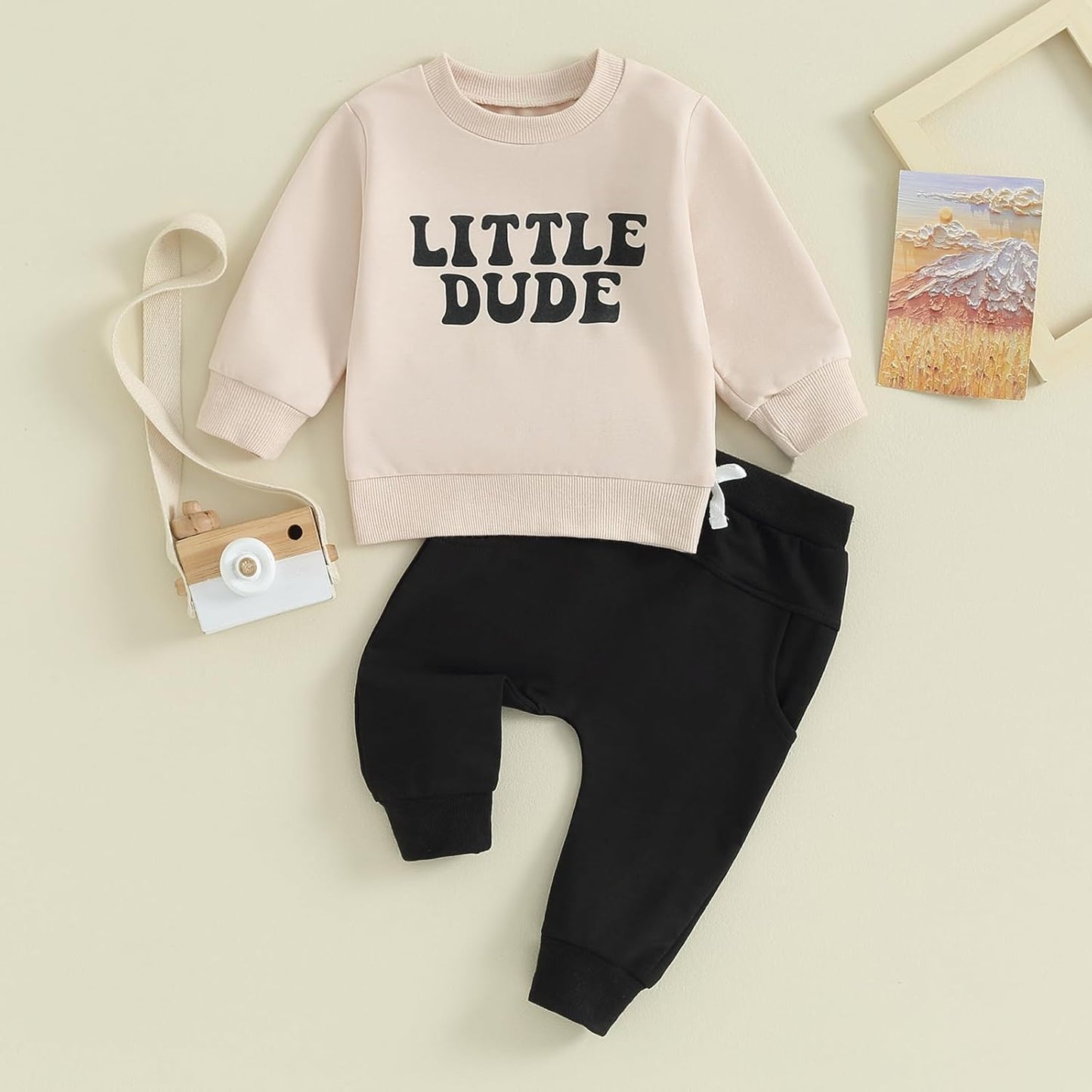 Baby Boy Clothes Fall 6 12 18 24 Months Football Long Sleeve Pullover Tops & Pant Sets Toddler Winter Outfits