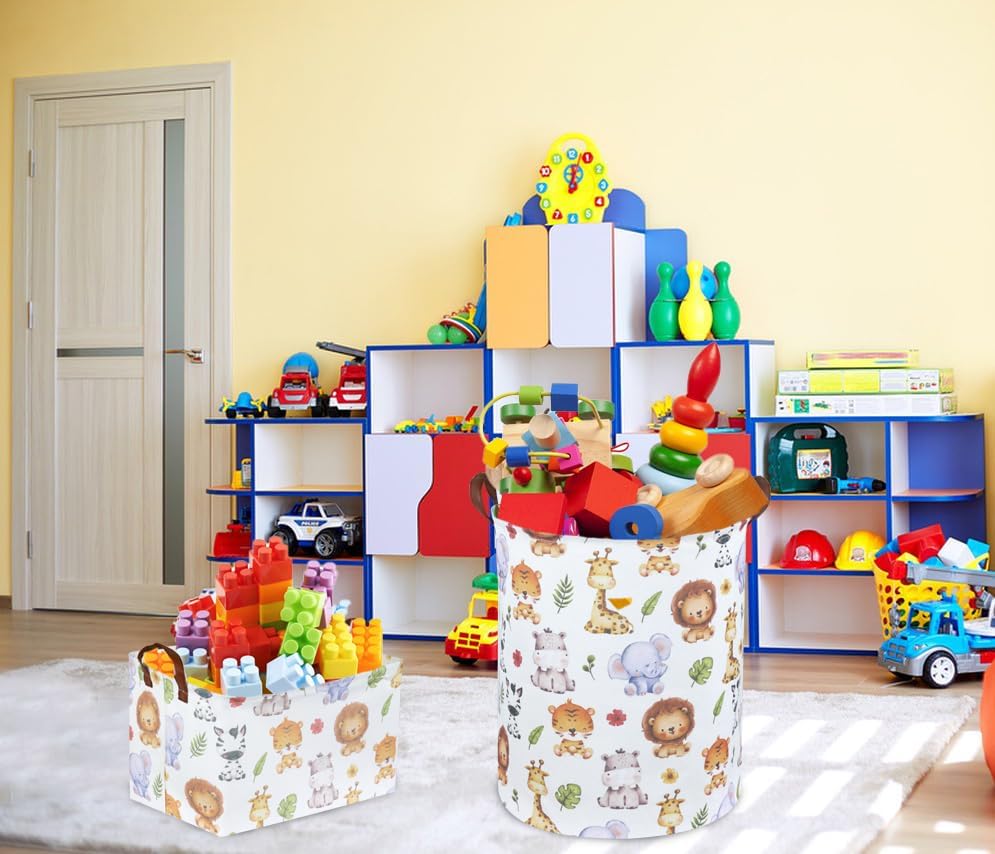 Rectangular Kids Storage Bins, Baby Baskets Organizer.Waterproof PE Coating - Image 6