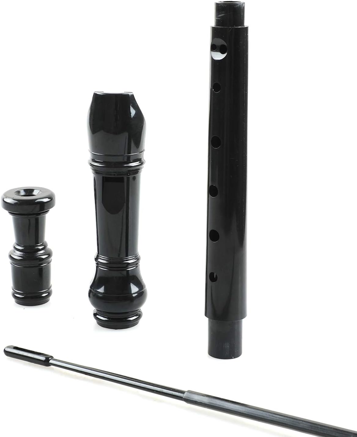 Soprano Recorder Descant Flauta Recorder 8 Hole ABS Clarinet German Style Treble flute C Key With Fingering Chart Instructions with Cleaning Rod Bag