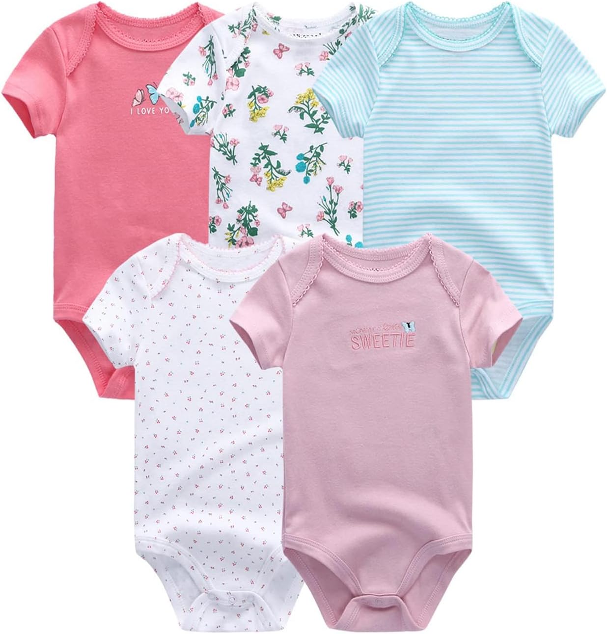 Newborn Layette Gift Set 27-Piece Baby Girl Clothes Bodysuits, Pants Essentials and Accessories 0-12Months