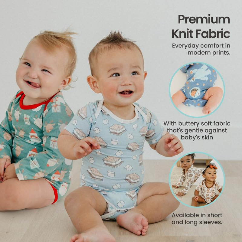 Copper Pearl Long Sleeve Bodysuit Baby: Ultra Soft Baby for Newborns, Boys, and Girls - Stylish, Comfortable, Overlap Shoulders, Premium Knit Fabric - 18-24 Months, Sesame Scribbles