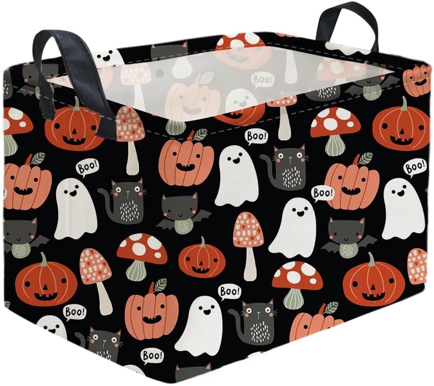 Sanjiaofeng Rectangular Kids Basket Halloween Storage Bins, Cute Storage Basket by Sanjiaofen