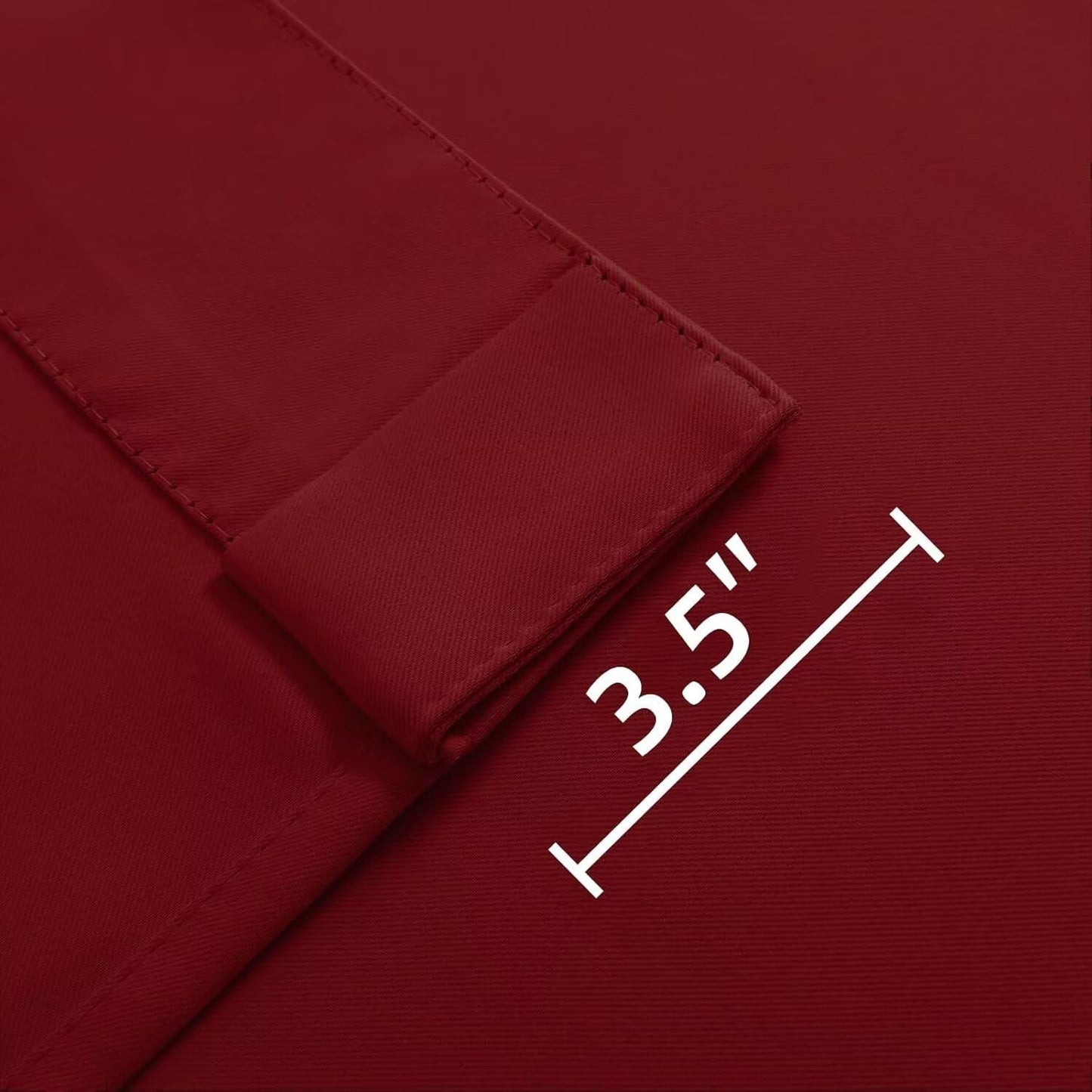 Joydeco 72 Inch Blackout Curtains for Bedroom, Thermal Insulated Black Out Curtains, Room Darkening Drapes for Living Room Window Rod Pocket Back Tab (W52 x L72 Inch, Burgundy Red)