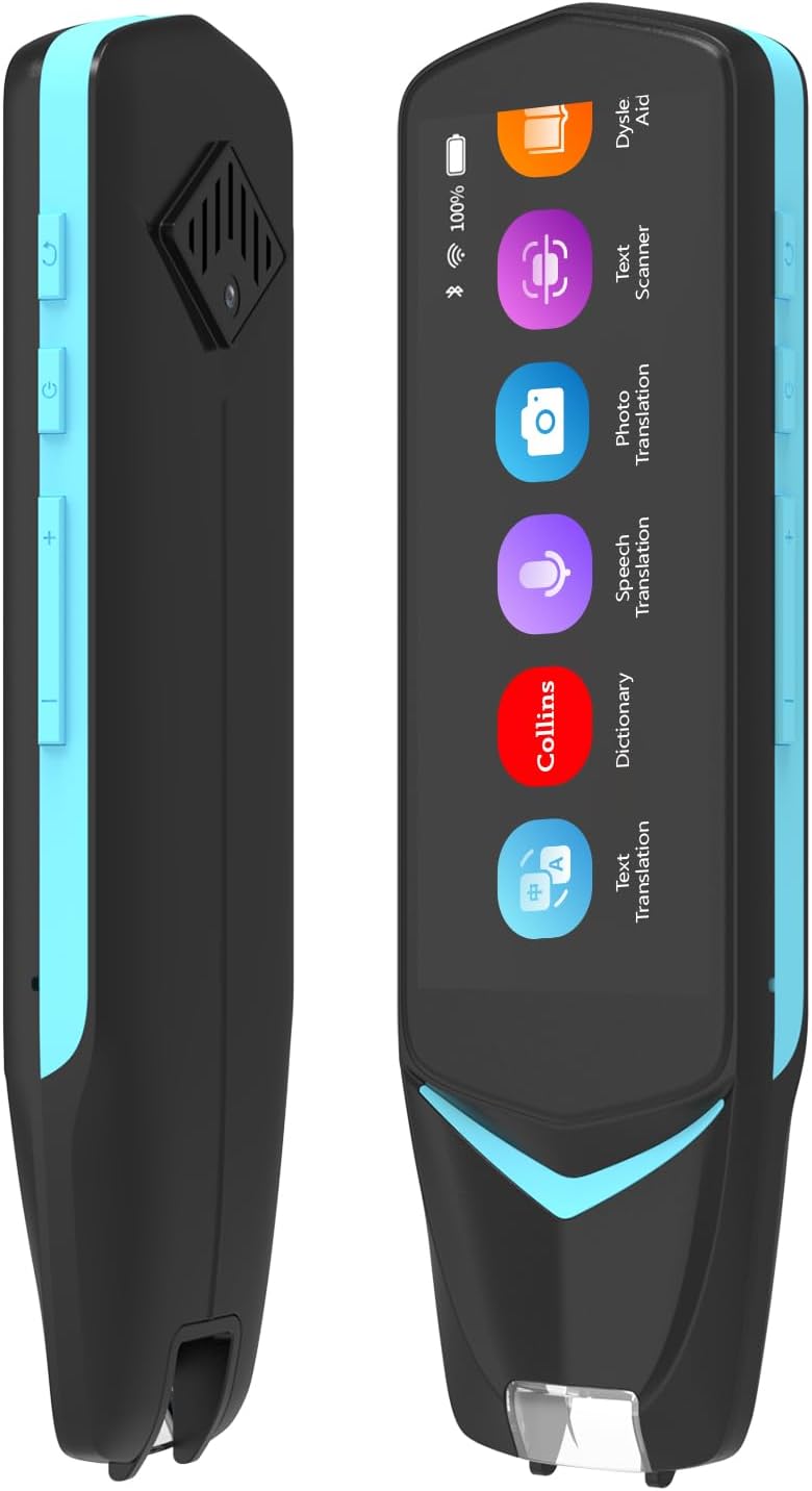 Reading Pen for Dyslexia,NEWYES Scan Reader Pen 4 Text to Speech Device Translator Pen, Photo Translation OCR 16GB Bluetooth Pen Scanner for Students Adults (AS1505)