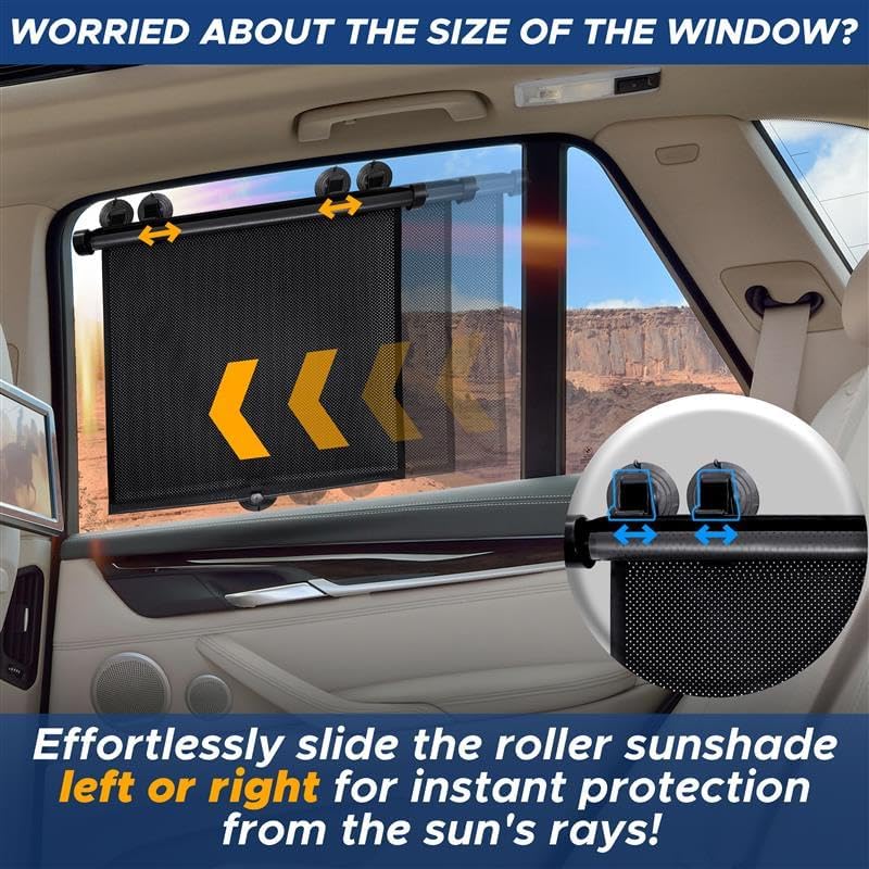 EcoNour Baby Car Window Shades 2 Pack car Window Covers - Image 6