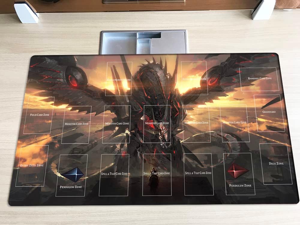New Mlikemat Playmat Cyber Dragon Infinity TCG CCG OCG Trading Card Game Mat with Zones + Free Bag (ZD039-516-A)
