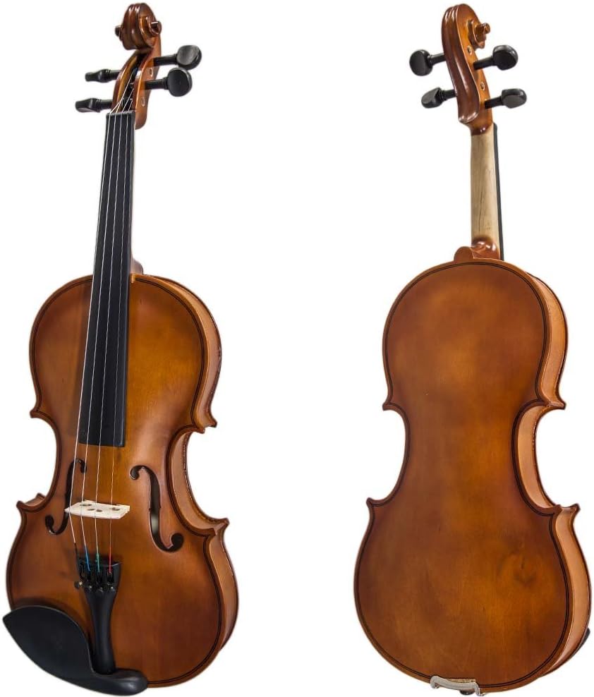 Paititi Student Violin Starter Kit with Brazilwood Lightweight Case, Extra Strings and Rosin (1/16)