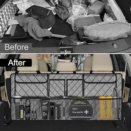 Femuar Car Trunk Organizer, Large Capacity Backseat Trunk Organizer, - Image 6