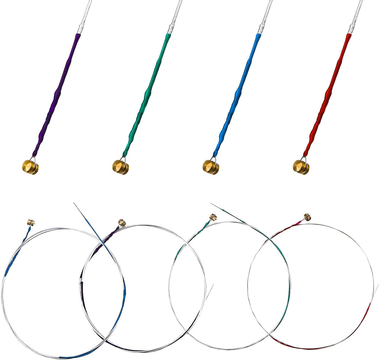 Yeshone 8 Pieces Violin Strings Universal Full Set (G-D-A-E) 4/4 Violin Universal Steel Core Dominant Fiddle Strings for Instruments 4/4 3/4 1/2 1/4 - Educator's Choice for Student