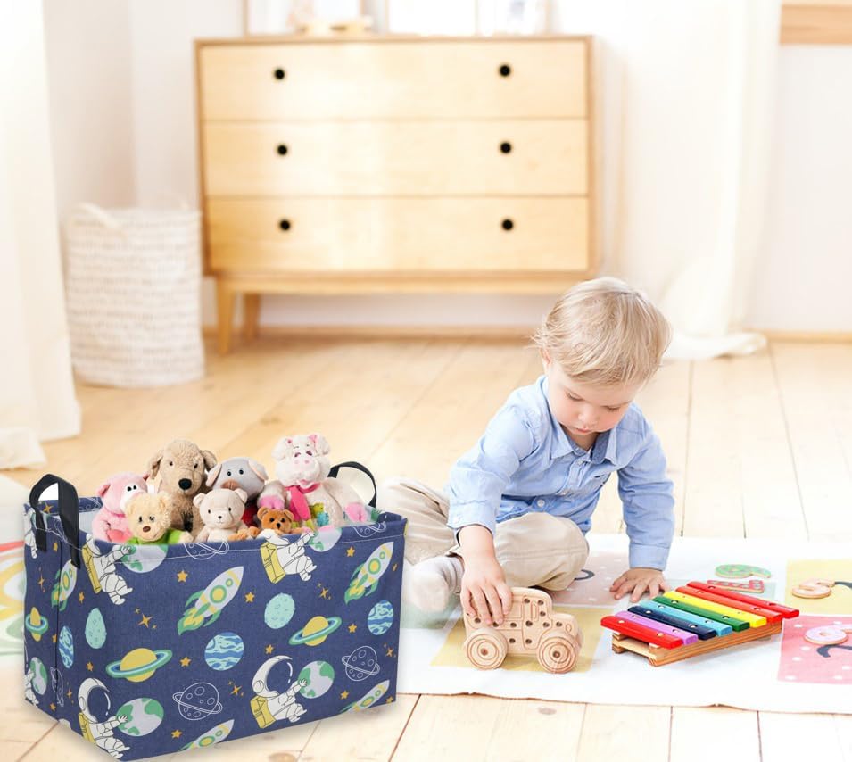 Sanjiaofeng Rectangular Kids Basket Space Storage Bins, Boys Basket - Image 2