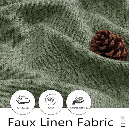 Valances for Windows, Light Filtering Faux Linen Textured Small Short Window - Image 3