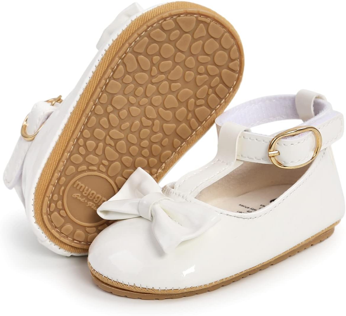 Baby Shoes Mary Jane Flats Non Slip Soft Sole Infant Toddler Sneakers First Walkers Party Christmas Dress Shoes
