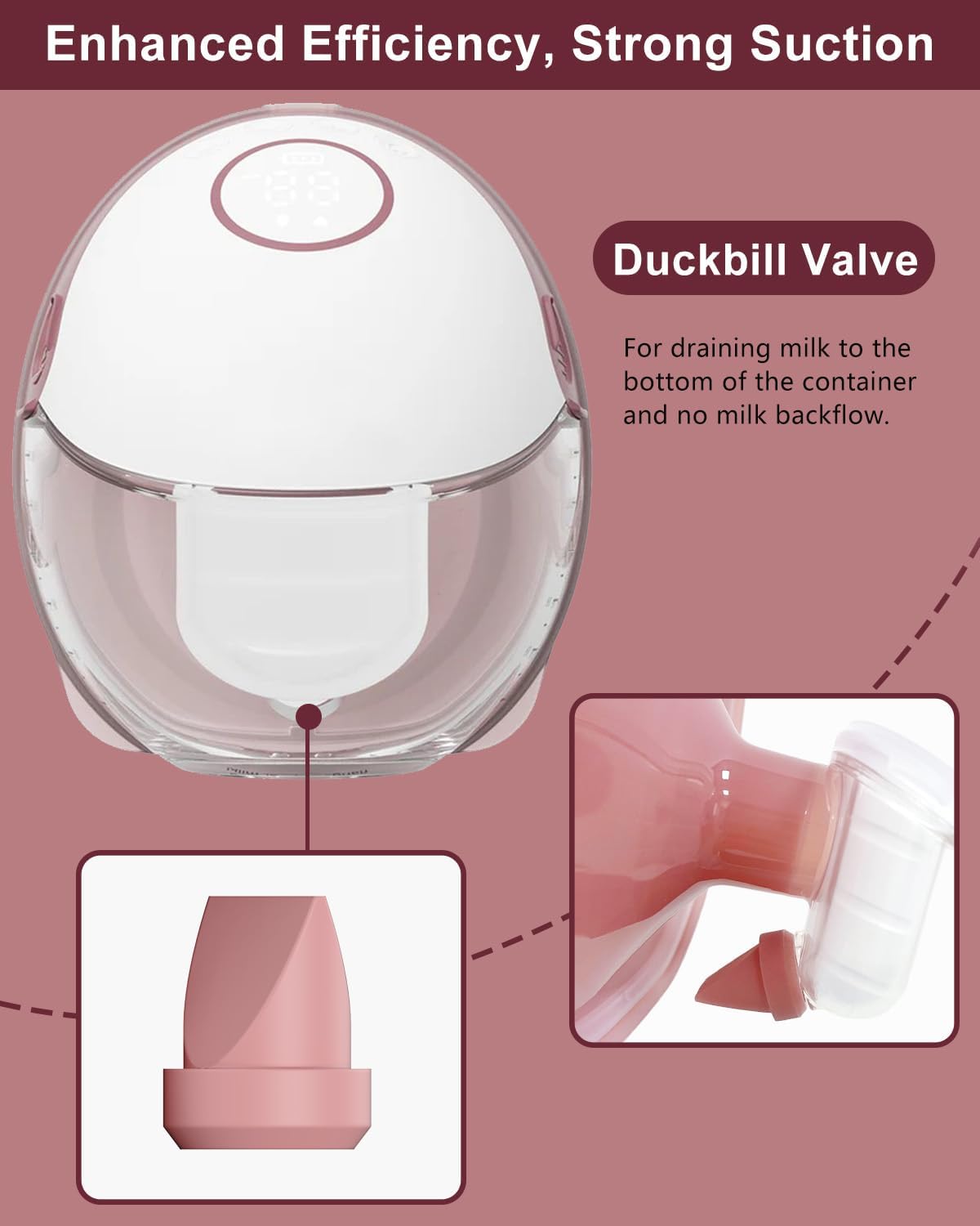 8PC Duckbill Valves for Momcozy M6/M5/V1/V1 Pro/V2/V2 Pro Breast Pump, Replace for Momcozy Pump Parts Valve,Breastfeeding Essentials, Not Original Parts, 8PC Red Valves