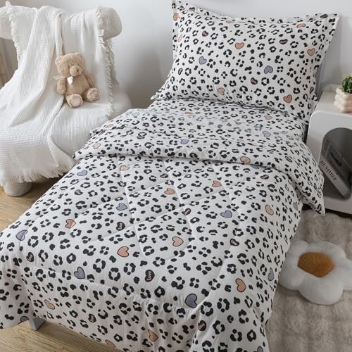 Caressma Cheetah Print Toddler Bedding Set 4 Pieces Kids Comforter Set - Image 3