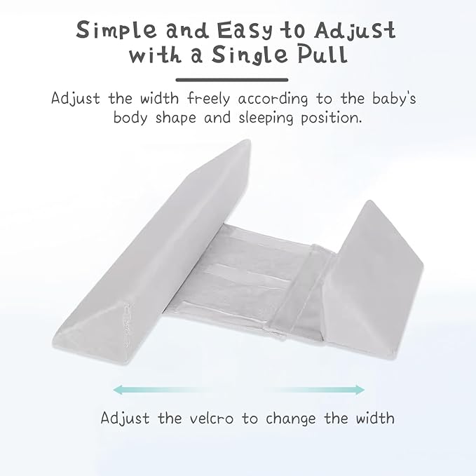 Baby Side Sleeper Weddge Breathable Pillow, Removable and Washable Breathable,Original Down Alternative Pillow for Sleeping - Bedding for Back, Stomach or Side Sleepers