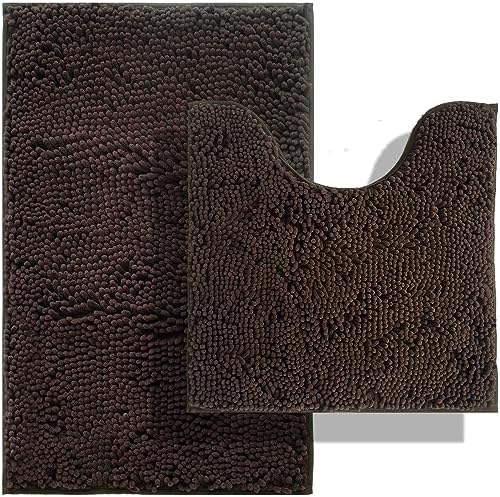 BOANKODU Bathroom Rugs Sets 2 Piece, Absorbent Bath Mat by BOANKODU
