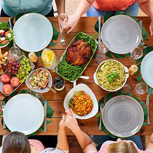 Sinmoe 100 Pcs Disposable Paper Placemats Bulk, Palm Leaf - Image 5