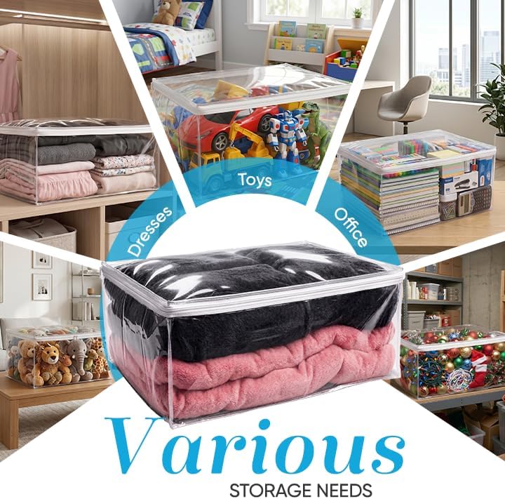 Handy Laundry Comforter Storage Bag – Large 90L Clear Zippered Organizer - Image 5