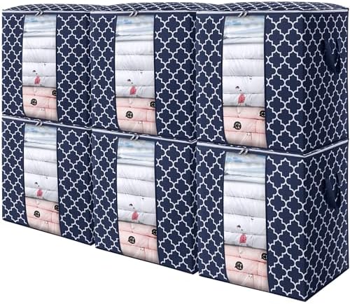 Storage Bags 6 Pack 100L Clothes Organization and Storage Containers by WiseLife