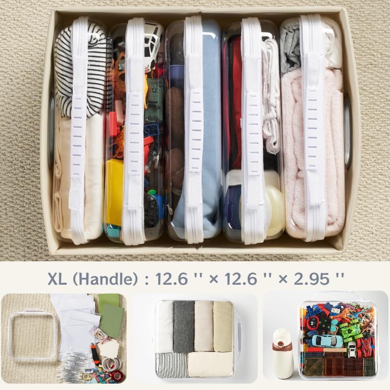 6-Pack Clear Bag Hard Shell Zipper Case - Image 3