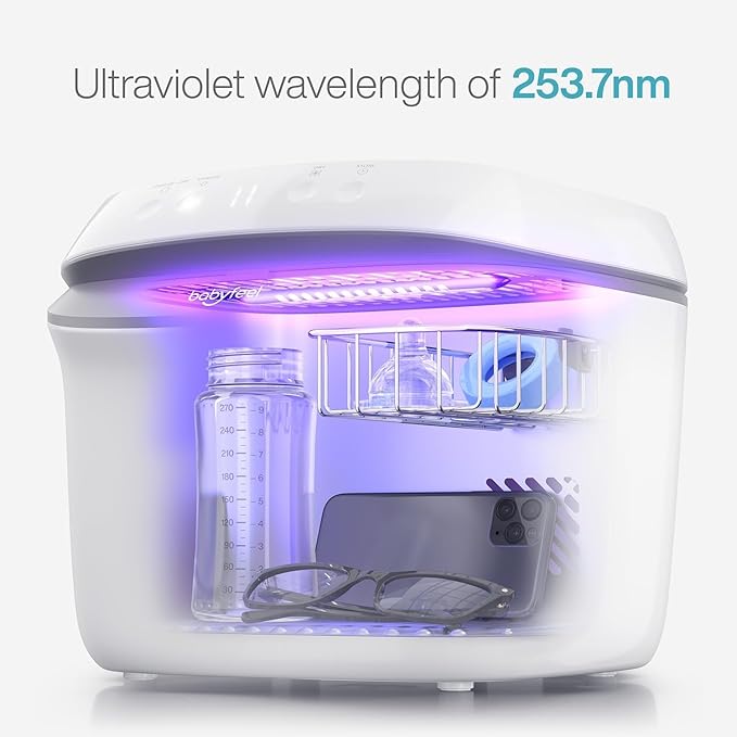 Babyfeel UV Light Sanitizer | UV Box Sanitizer | Conveniently Sanitizes in Minutes | Large Capacity | No Cleaning Required | Touch Control