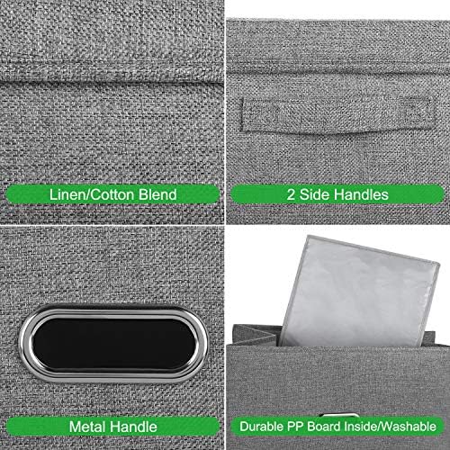 Linen Fabric Collapsible Storage Bins - Image 2