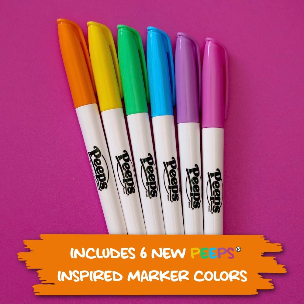 The Eggmazing Egg Decorator - Peeps Bunny - Arts and Craft Set Includes 6 Colorful Quick Drying, Non-Toxic Markers - Green - Packaging May Vary