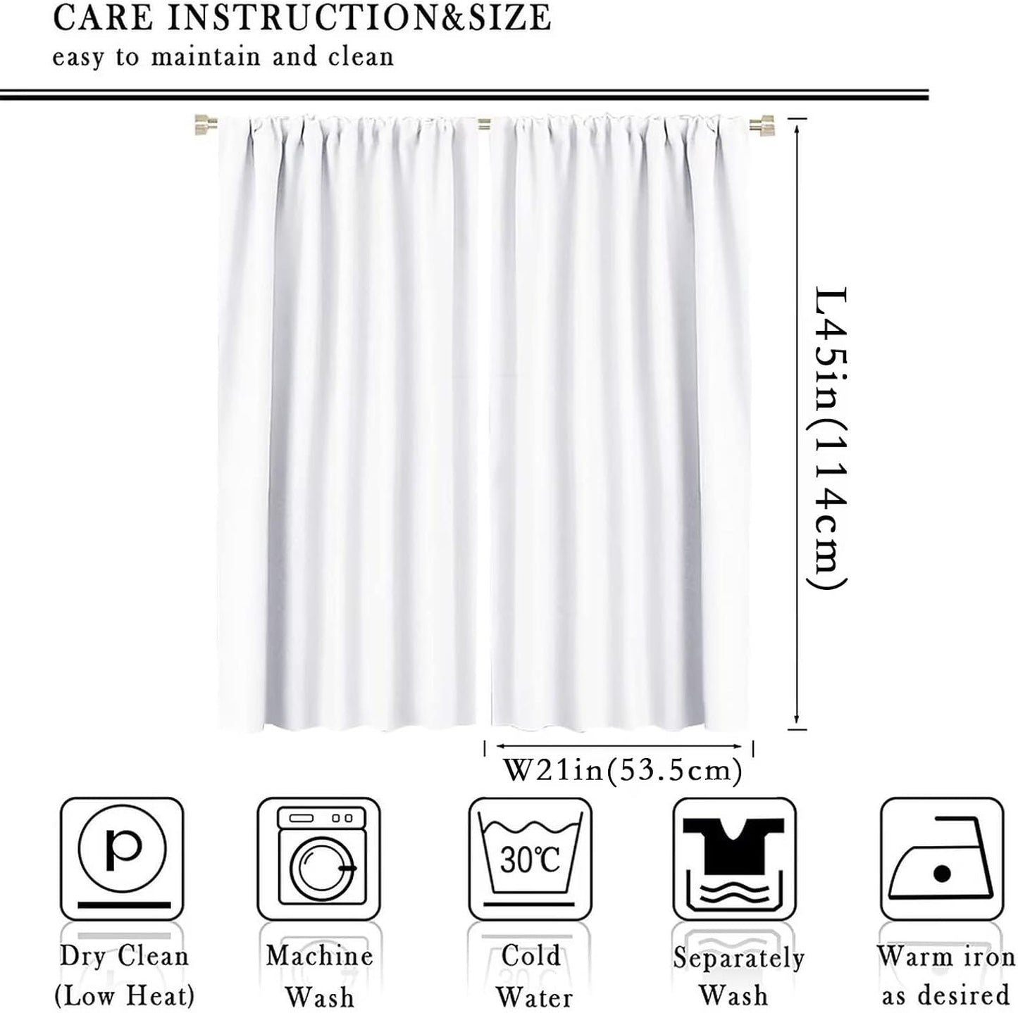 Dinosaur Curtains for Kids Boys Girls Home Decor Childish Cute Dino Animals Print Pattern Rod Pocket Blackout Window Drapes for Nursery Baby Bedroom Playroom W21xL45in Decor
