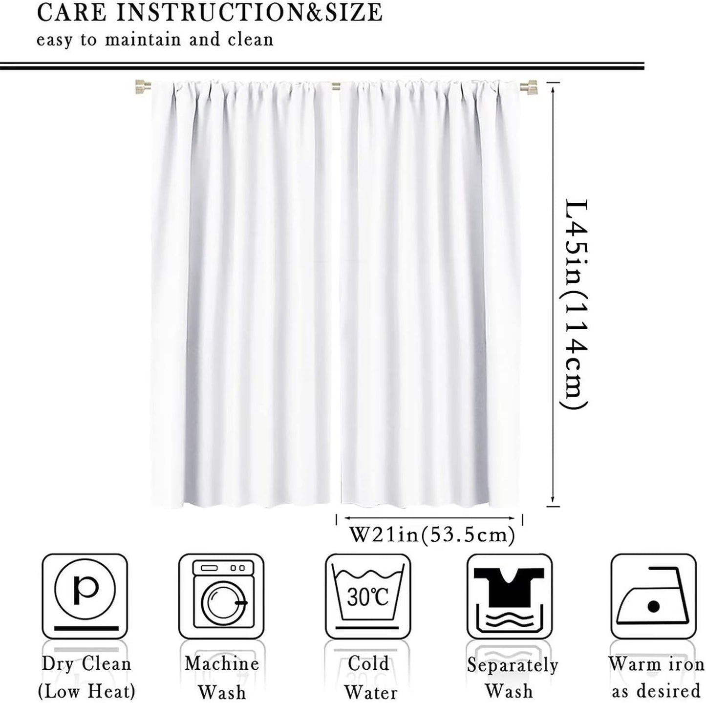 Cartoon Dinosaur Curtains for Kids Boys Girls Home Decor Colorful Cute Dino Animals Print Pattern Rod Pocket Blackout Window Drapes for Nursery Baby Bedroom Playroom W21xL45in Decor